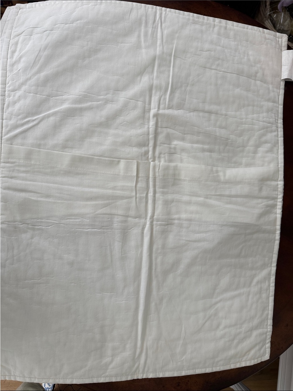 2 Pottery Barn “Mahalo” White Quilted Pillow Shams with Charcoal Floral Appliqué - Picture 3 of 4
